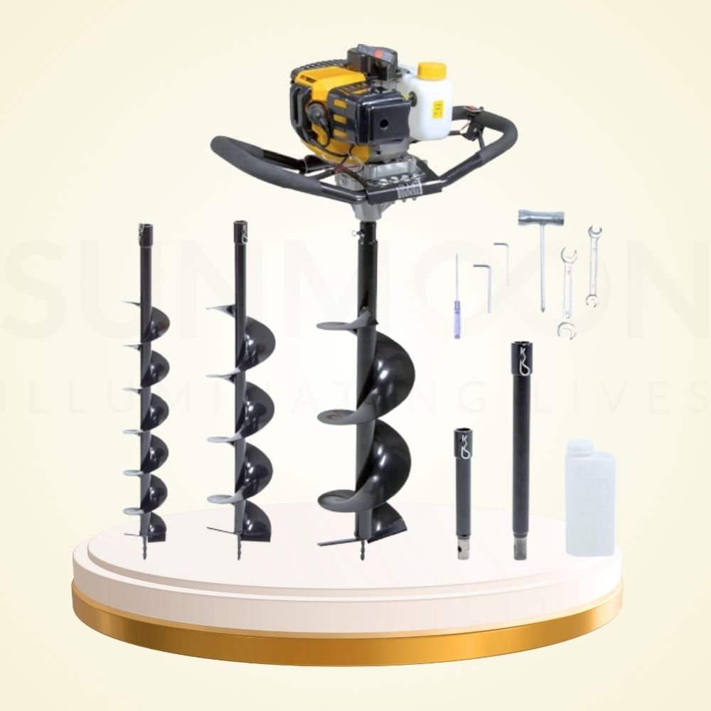 Petrol Engine Earth Auger 52CC with 3 Bits