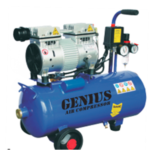 24LT, 1.0HP, Oilless & Silent, Single Phase With Oil-Water Separator, Two Metal Guages 8BAR